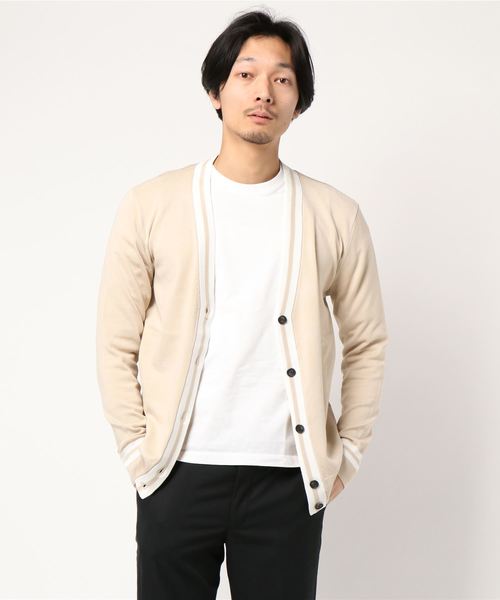 CRAFT STANDARD BOUTIQUE(クラフトスタンダードブティック)の「ハイツイストラインニットカ-ディガン ☆○(カーディガン/ボレロ・メンズ・ネイビー/サックスブルー/ベージュ・M/L)」の6枚目の写真