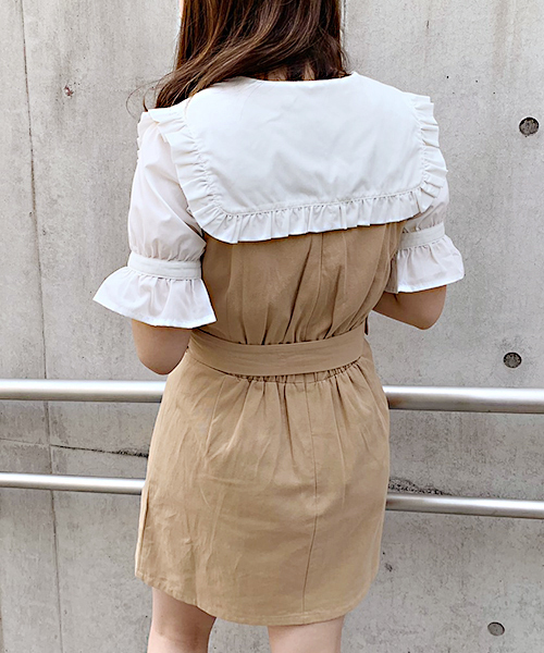 apres jour(アプレジュール)の「トレンチ風ジャンスカ【ZOZOTOWN限定アイテム】(ワンピース・レディース・ベージュ/オフホワイト・フリー)」の9枚目の写真