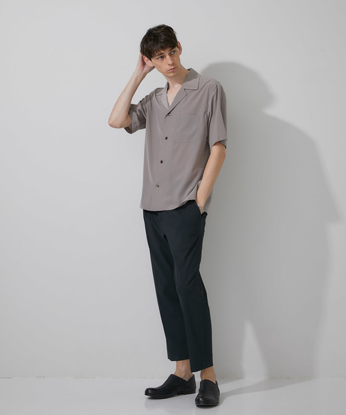 STUDIOUS（ステュディオス）の「【STUDIOUS】サマーフォルムテーパードスラックス（スラックス・メンズ・ブラック/グレイッシュベージュ・1/2/3）」の5枚目の写真