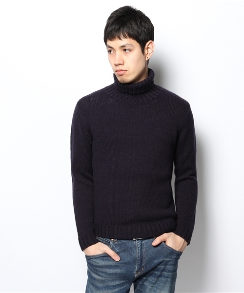 NANO universe（ナノユニバース）の「ハイバルキータートルニット（ニット/セーター・メンズ・ネイビー/ライトグレー/グリーン・44/46/48）」の3枚目の写真