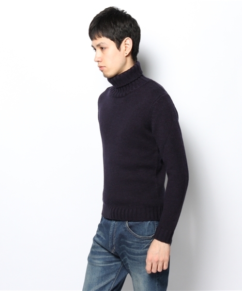 NANO universe（ナノユニバース）の「ハイバルキータートルニット（ニット/セーター・メンズ・ネイビー/ライトグレー/グリーン・44/46/48）」の5枚目の写真