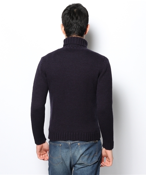 NANO universe（ナノユニバース）の「ハイバルキータートルニット（ニット/セーター・メンズ・ネイビー/ライトグレー/グリーン・44/46/48）」の6枚目の写真