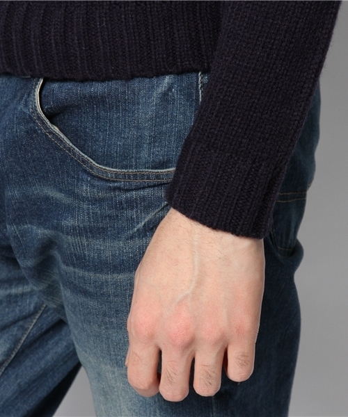 NANO universe（ナノユニバース）の「ハイバルキータートルニット（ニット/セーター・メンズ・ネイビー/ライトグレー/グリーン・44/46/48）」の8枚目の写真