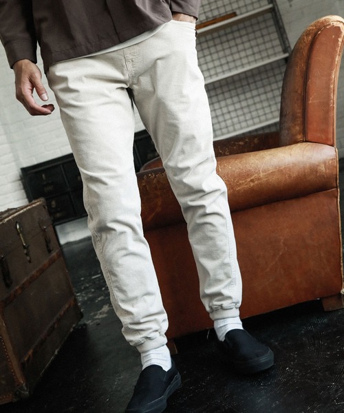 BAYFLOW（ベイフロー）の「TCコーデュロイリブパンツ（その他パンツ・メンズ・オフホワイト/チャコールグレー/ベージュ/ライトブルー・SMALL/MEDIUM/LARGE）」の2枚目の写真