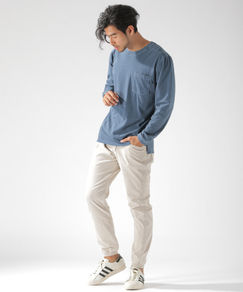 BAYFLOW（ベイフロー）の「TCコーデュロイリブパンツ（その他パンツ・メンズ・オフホワイト/チャコールグレー/ベージュ/ライトブルー・SMALL/MEDIUM/LARGE）」の11枚目の写真