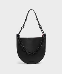 CHARLES & KEITH | チャンキーチェーン ホーボーバッグ / Chunky Chain Hobo Bag(ショルダーバッグ)