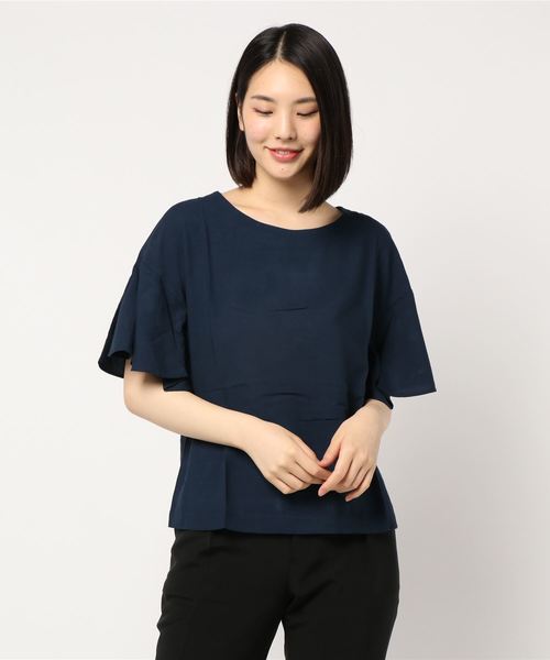 AMERICAN HOLIC(アメリカンホリック)の「袖フリルボートネックブラウス*(シャツ/ブラウス・レディース・ネイビー/イエロー系その他/グリーン系その他5/ブルー系その他5・FREE)」の7枚目の写真
