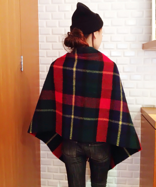 X-girl（エックスガール）の「X-girl×TWEEDMILL（ストール/ショール・レディース・マルチ/ネイビー・ONE SIZE）」の9枚目の写真