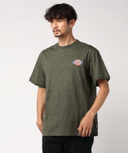 Dickies(ディッキーズ)の「【メンズ】総柄Dickiesロゴ刺繍入り半袖Tシャツ(Tシャツ/カットソー)」|グリーン系その他2