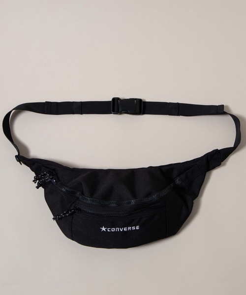 CONVERSE（コンバース）の「∴WEGO/CONVERSE 別注ロゴウエストバッグ（ショルダーバッグ・メンズ・ワイン/カーキ/ベージュ/ブルー系その他/ブラック/ライトピンク/ライトパープル・FREE）」の12枚目の写真