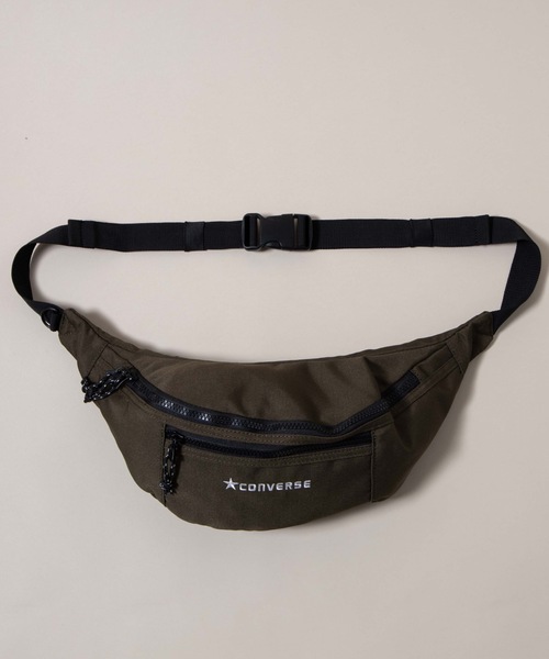 CONVERSE（コンバース）の「∴WEGO/CONVERSE 別注ロゴウエストバッグ（ショルダーバッグ・メンズ・ワイン/カーキ/ベージュ/ブルー系その他/ブラック/ライトピンク/ライトパープル・FREE）」の14枚目の写真