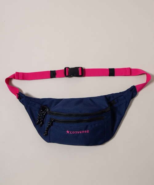 CONVERSE（コンバース）の「∴WEGO/CONVERSE 別注ロゴウエストバッグ（ショルダーバッグ・メンズ・ワイン/カーキ/ベージュ/ブルー系その他/ブラック/ライトピンク/ライトパープル・FREE）」の15枚目の写真