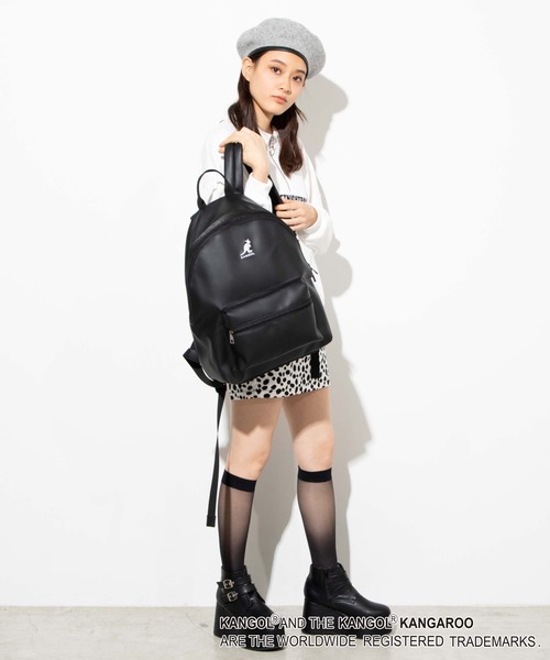 KANGOL（カンゴール）の「∴WEGO/KANGOL別注フェイクレザーデイパック/リュック（バックパック/リュック・メンズ・その他2/その他1・FREE）」の4枚目の写真