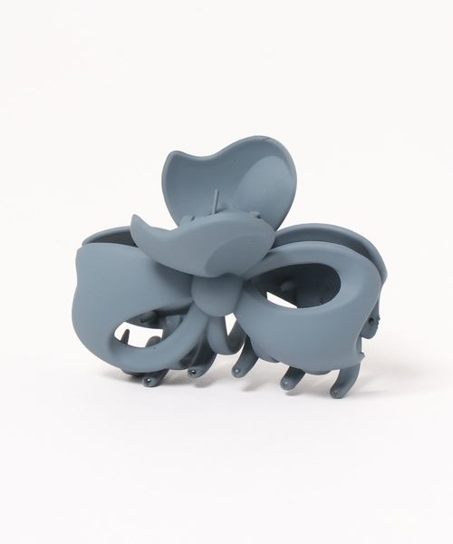 Fun & Daily（ファンアンドデイリー）の「F&D : マットカラーリボンヘアクリップ（バレッタ/ヘアクリップ・レディース・ブラック/ネイビー/グレー/ピンク/グリーン/ワインレッド・FREE）」の3枚目の写真