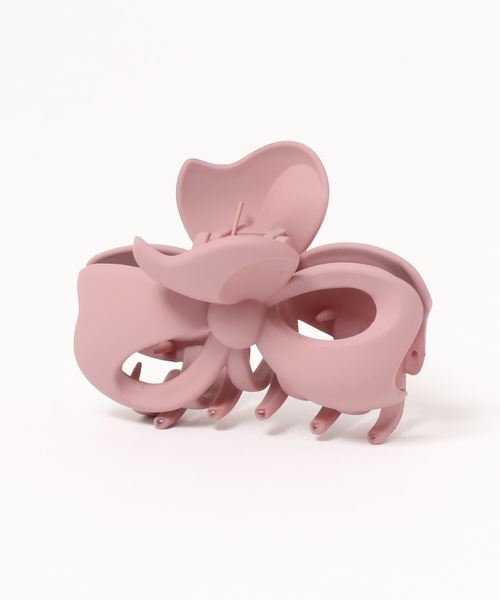 Fun & Daily（ファンアンドデイリー）の「F&D : マットカラーリボンヘアクリップ（バレッタ/ヘアクリップ・レディース・ブラック/ネイビー/グレー/ピンク/グリーン/ワインレッド・FREE）」の5枚目の写真