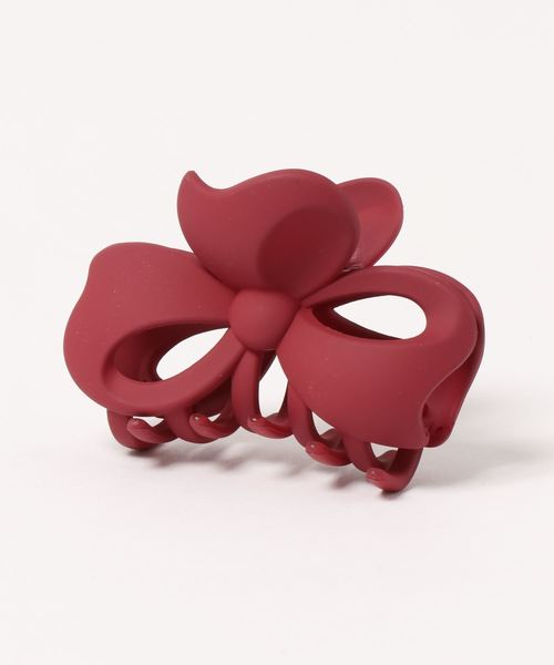 Fun & Daily（ファンアンドデイリー）の「F&D : マットカラーリボンヘアクリップ（バレッタ/ヘアクリップ・レディース・ブラック/ネイビー/グレー/ピンク/グリーン/ワインレッド・FREE）」の6枚目の写真