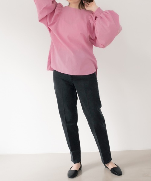 LOWRYS FARM（ローリーズファーム）の「ＣＯＮＥトラウザーパンツ　870613（デニムパンツ・レディース・ブラック/ブルー/ワンウォッシュ/アイボリー/ホワイト/ブルー系その他・MEDIUM/LARGE）」の14枚目の写真