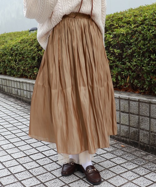 PairPair（ペアペア）の「チュール×シャイニー２WAYスカート（スカート・レディース・ベージュ/ライトグリーン/モカ・FREE）」の19枚目の写真