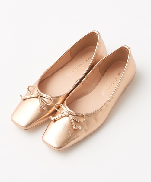 natural couture（ナチュラルクチュール）の「スクエアトゥバレエシューズ（バレエシューズ・レディース・アニマル/ピンクゴールド/ベージュ・SMALL/LARGE/MEDIUM）」の10枚目の写真