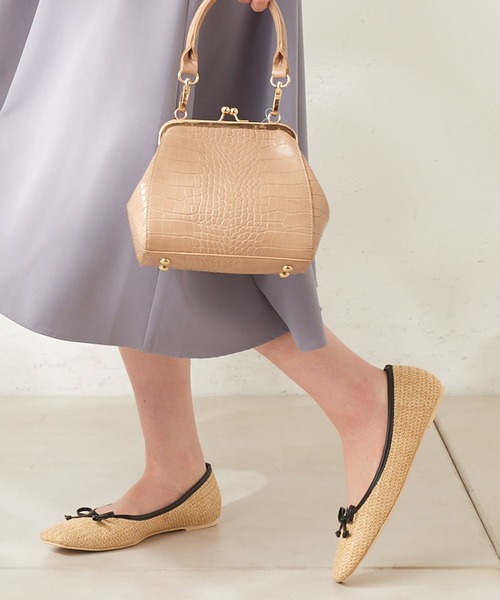 natural couture（ナチュラルクチュール）の「スクエアトゥバレエシューズ（バレエシューズ・レディース・アニマル/ピンクゴールド/ベージュ・SMALL/LARGE/MEDIUM）」の4枚目の写真