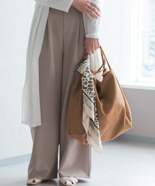 reca（レカ）の「ビッグトートバック（トートバッグ・レディース・ホワイト/ブラック/ベージュ/カーキ・FREE）」の3枚目の写真