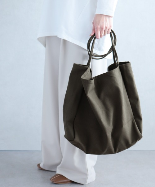 reca（レカ）の「ビッグトートバック（トートバッグ・レディース・ホワイト/ブラック/ベージュ/カーキ・FREE）」の16枚目の写真