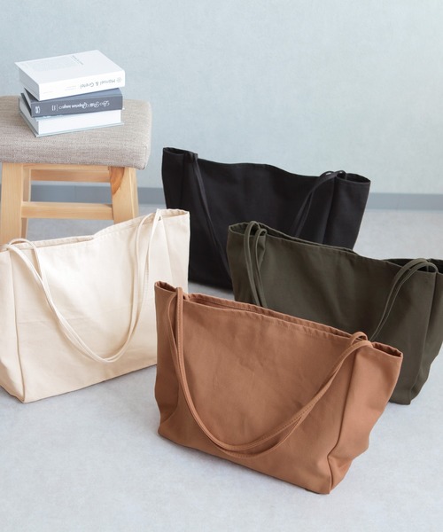 reca（レカ）の「ビッグトートバック（トートバッグ・レディース・ホワイト/ブラック/ベージュ/カーキ・FREE）」の14枚目の写真
