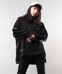 【RINGS】ロゴプリント オーバーサイズ プルオーバーパーカー