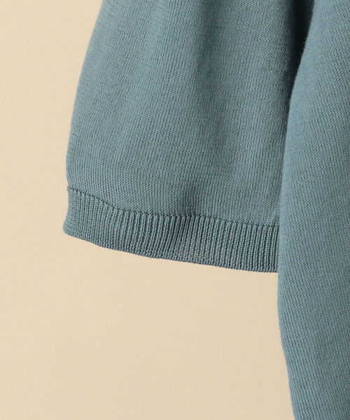 ROBERTO COLLINA（ロベルトコリーナ）の「ROBERTO COLLINA: コットン ニット ポロシャツ（ニット/セーター・メンズ・ライトブルー/ネイビー・48/50）」の8枚目の写真