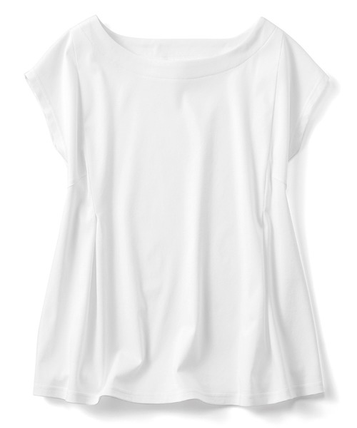 Live in comfort(リブインコンフォート)の「リブ イン コンフォート 抗菌防臭加工がうれしい シルケットコットンのシンプルTシャツ(Tシャツ/カットソー・レディース・ホワイト/ブラック/ベージュ/オレンジ系その他/グリーン系その他・SMALL/MEDIUM/LARGE/X-LARGE/XX-LARGE/XXX-LARGE)」の2枚目の写真