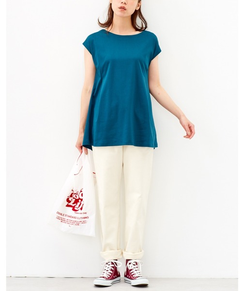 Live in comfort(リブインコンフォート)の「リブ イン コンフォート 抗菌防臭加工がうれしい シルケットコットンのシンプルTシャツ(Tシャツ/カットソー・レディース・ホワイト/ブラック/ベージュ/オレンジ系その他/グリーン系その他・SMALL/MEDIUM/LARGE/X-LARGE/XX-LARGE/XXX-LARGE)」の19枚目の写真