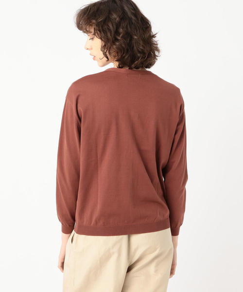 TOMORROWLAND （トゥモローランド）の「ハイゲージコットン Vネックカーディガン（カーディガン/ボレロ・レディース・グレー/ダークブラウン/ライトベージュ・S/L）」の17枚目の写真