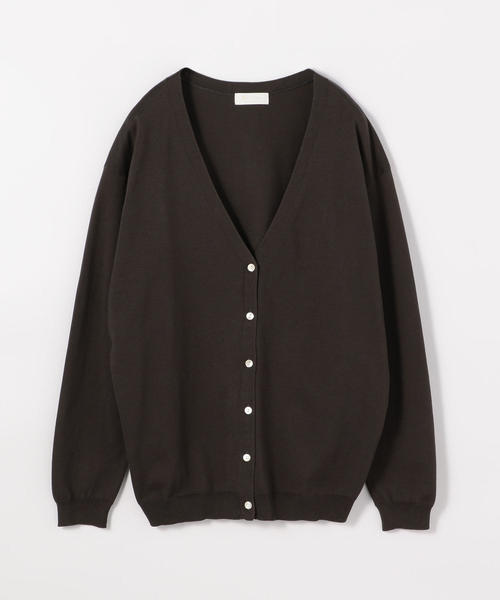TOMORROWLAND （トゥモローランド）の「ハイゲージコットン Vネックカーディガン（カーディガン/ボレロ・レディース・グレー/ダークブラウン/ライトベージュ・S/L）」の5枚目の写真