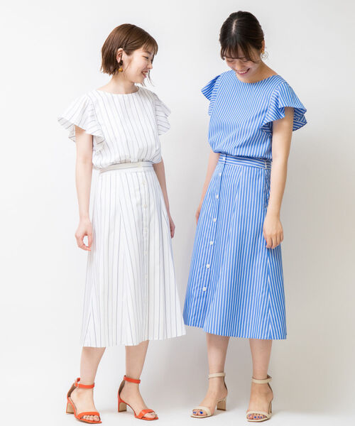 NOLLEY'S（ノーリーズ）の「ストライプセットアップスカート