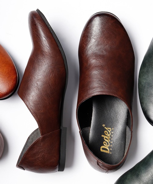 Dedes（デデス）の「DEDES バブーシュスリッポン（スリッポン・メンズ・ブラウン/キャメル/ダークブラウン/ネイビー/ワインレッド/ホワイト/ベージュ/ブラック/カーキ・40/41/42/44/43）」の3枚目の写真