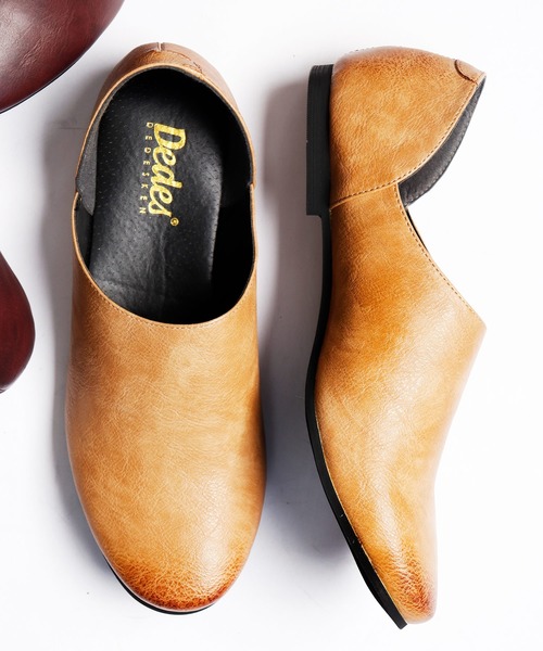 Dedes（デデス）の「DEDES バブーシュスリッポン（スリッポン・メンズ・ブラウン/キャメル/ダークブラウン/ネイビー/ワインレッド/ホワイト/ベージュ/ブラック/カーキ・40/41/42/44/43）」の5枚目の写真