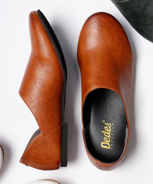 Dedes（デデス）の「DEDES バブーシュスリッポン（スリッポン・メンズ・ブラウン/キャメル/ダークブラウン/ネイビー/ワインレッド/ホワイト/ベージュ/ブラック/カーキ・40/41/42/44/43）」の8枚目の写真