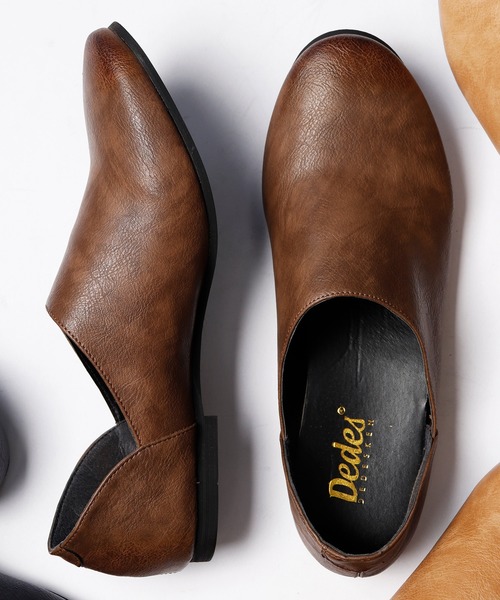 Dedes（デデス）の「DEDES バブーシュスリッポン（スリッポン・メンズ・ブラウン/キャメル/ダークブラウン/ネイビー/ワインレッド/ホワイト/ベージュ/ブラック/カーキ・40/41/42/44/43）」の4枚目の写真