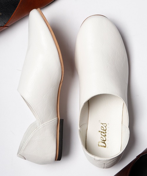 Dedes（デデス）の「DEDES バブーシュスリッポン（スリッポン・メンズ・ブラウン/キャメル/ダークブラウン/ネイビー/ワインレッド/ホワイト/ベージュ/ブラック/カーキ・40/41/42/44/43）」の2枚目の写真