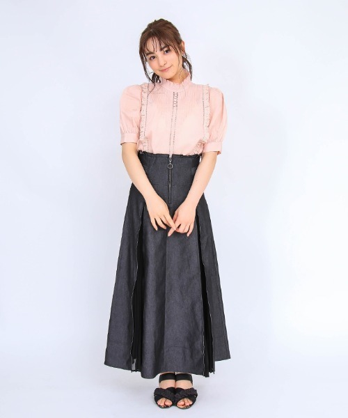 axes femme（アクシーズファム）の「ジップハイウエストSK（スカート