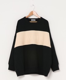 AVIREX | 【直営店限定】ロゴ×ニット コンビ プルオーバー/ LOGO SWEAT×KNIT COMBI PULLOVER(ニット/セーター)