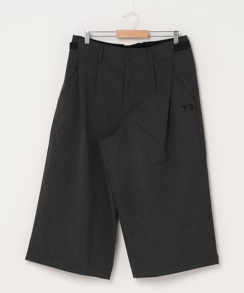 Y-3 クラシック ウィンター ウール クロップド ワイドパンツ ブラック 