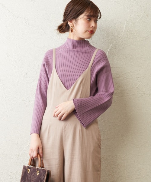 natural couture(ナチュラルクチュール)の「【WEB限定】もちもちラグランフレアスリーブニット(ニット/セーター・レディース・アイボリー/モカ/レンガ/ブラック/ラベンダー・FREE)」の5枚目の写真