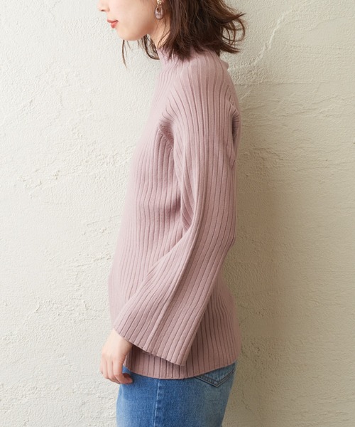 natural couture(ナチュラルクチュール)の「【WEB限定】もちもちラグランフレアスリーブニット(ニット/セーター・レディース・アイボリー/モカ/レンガ/ブラック/ラベンダー・FREE)」の20枚目の写真