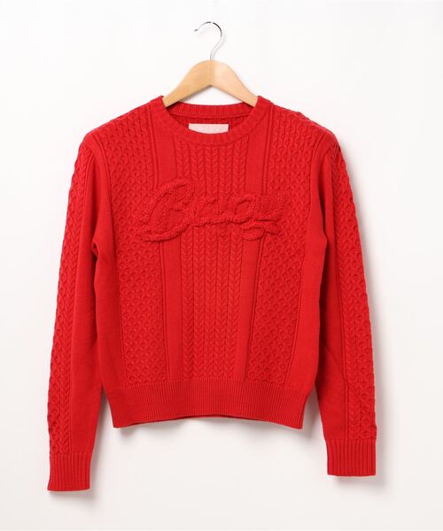 A BATHING APE(アベイシングエイプ)の「BAPY KNIT(ニット/セーター・レディース・レッド/ブルー系その他2/アイボリー・X-SMALL/SMALL)」の3枚目の写真