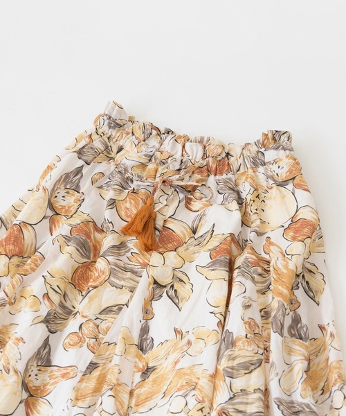 CUBE SUGAR（キューブシュガー）の「キャンブリック総柄プリントマチ切替ギャザースカート（スカート・レディース・ベージュ系その他/ブラック系その他/パープル系その他・M）」の16枚目の写真