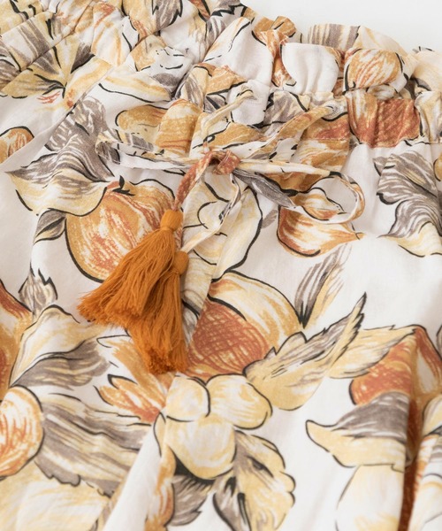 CUBE SUGAR（キューブシュガー）の「キャンブリック総柄プリントマチ切替ギャザースカート（スカート・レディース・ベージュ系その他/ブラック系その他/パープル系その他・M）」の17枚目の写真