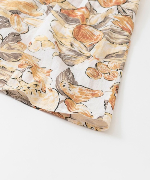 CUBE SUGAR（キューブシュガー）の「キャンブリック総柄プリントマチ切替ギャザースカート（スカート・レディース・ベージュ系その他/ブラック系その他/パープル系その他・M）」の18枚目の写真