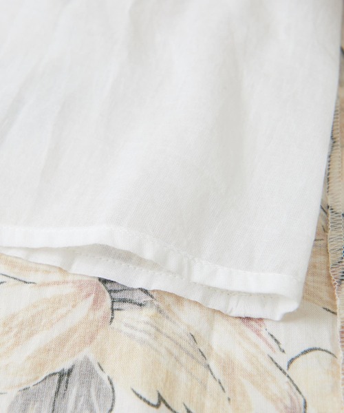 CUBE SUGAR（キューブシュガー）の「キャンブリック総柄プリントマチ切替ギャザースカート（スカート・レディース・ベージュ系その他/ブラック系その他/パープル系その他・M）」の19枚目の写真