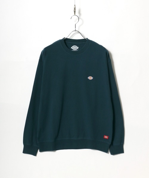 Dickies(ディッキーズ)の「Dickies/ディッキーズ ミニワッペン ワンポイント刺繍 スウェットロンT トレーナー(スウェット・レディース・ホワイト/ブラック/ピンク/グリーン/ネイビー/サックスブルー/ダークグリーン/ベージュ/グリーン系その他/ネイビー系1/ライトピンク/グレイッシュベージュ/キャメル・LL/M/L)」の11枚目の写真